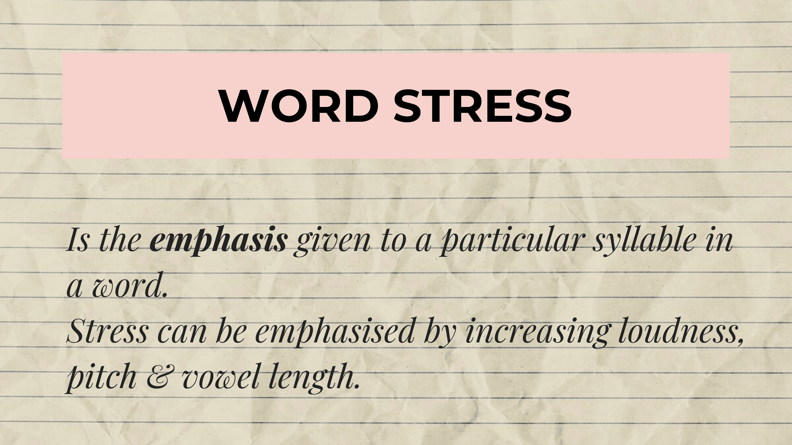 word stress